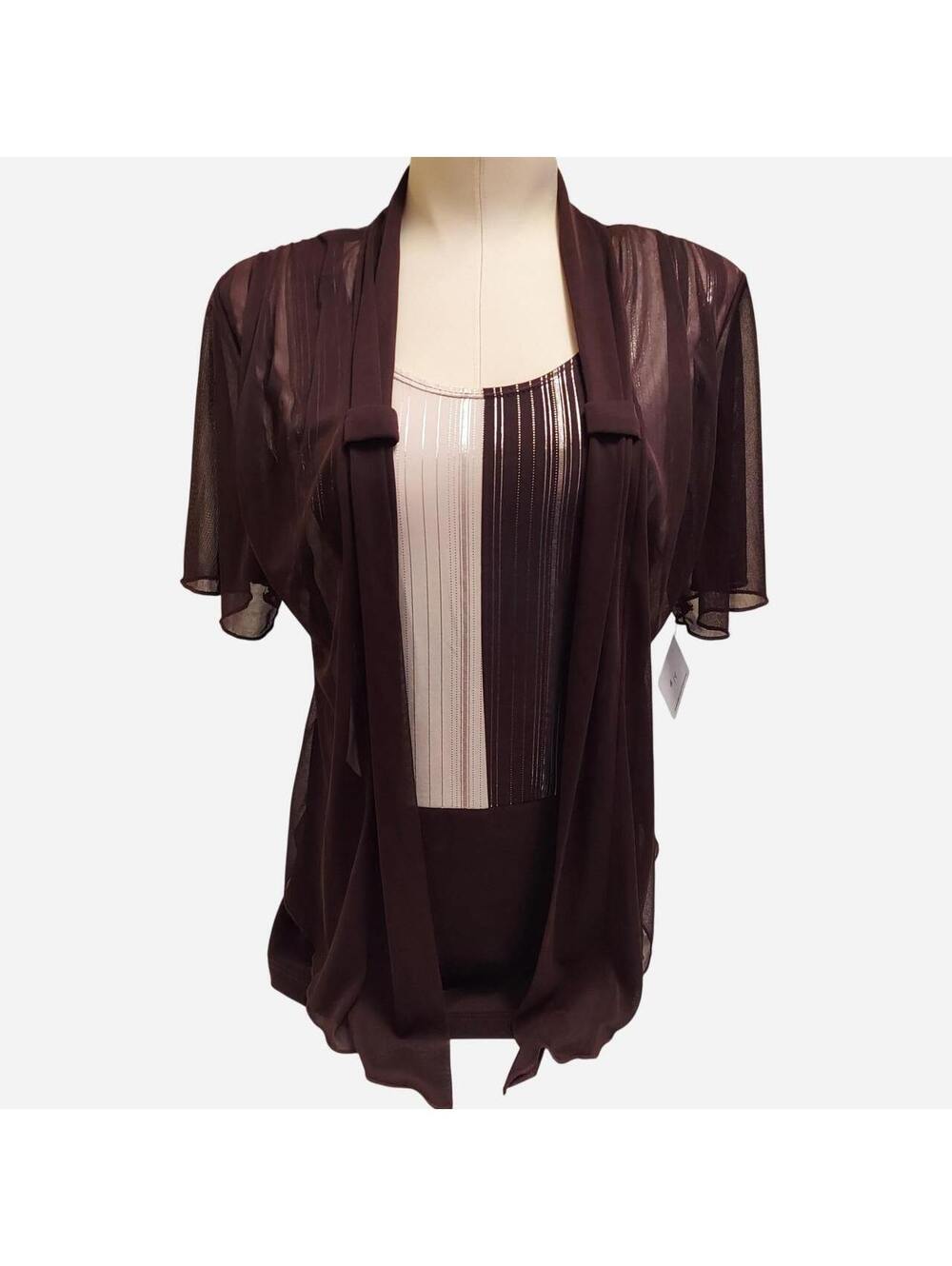 Brown and silver top